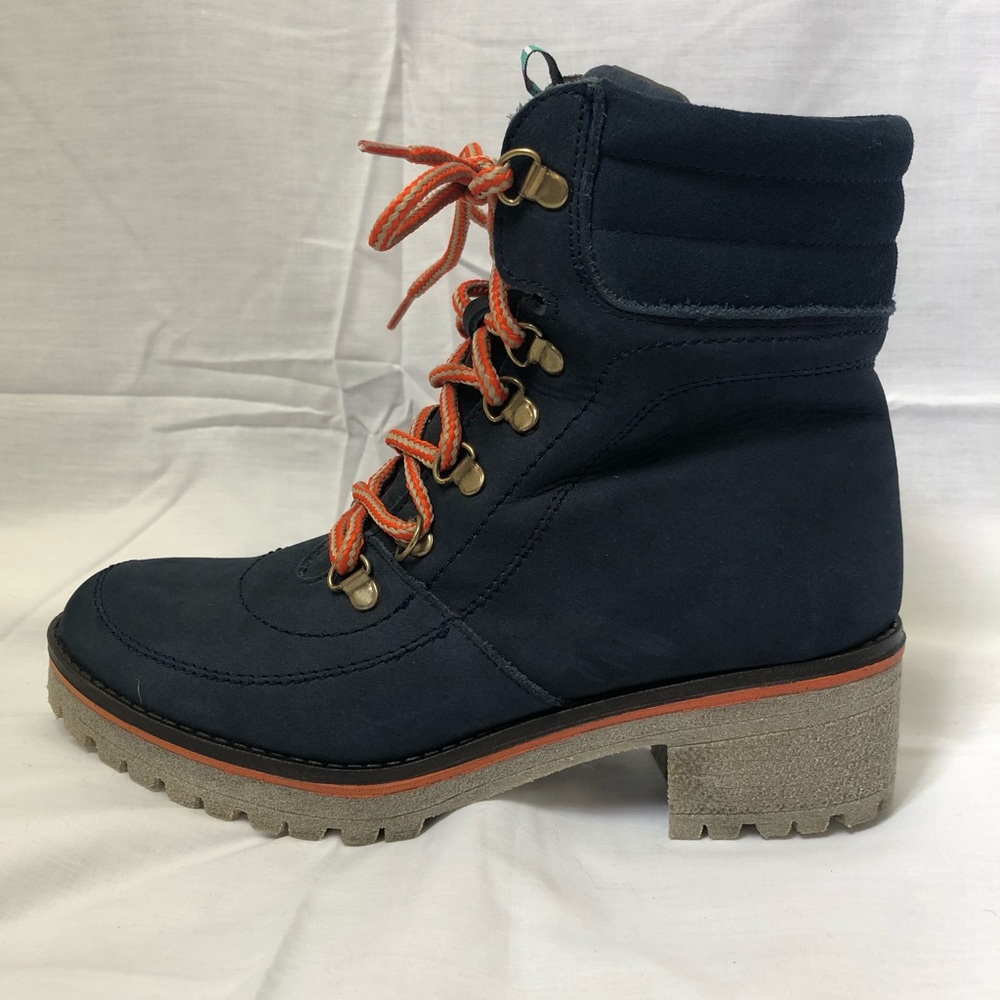 Inkkas blue suede combat boots